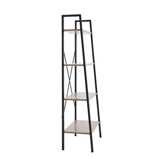 Estante de 4 niveles KD color café con Negro - 31333EKD