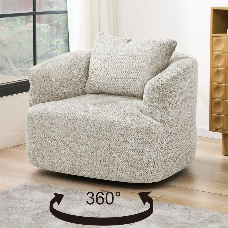 Cargue la imagen en el visor de la galería, Sillón de interior giradorio 360 color hueso - 76666
