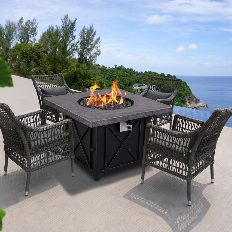 Load image into Gallery viewer, Square black fire pit - 41630
