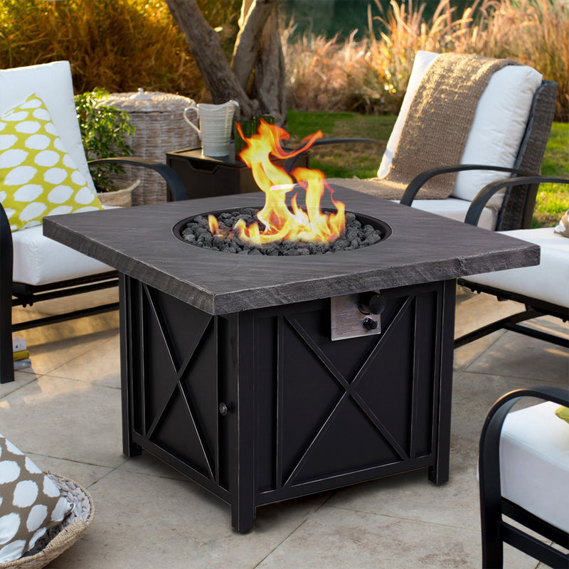 Load image into Gallery viewer, Square black fire pit - 41630
