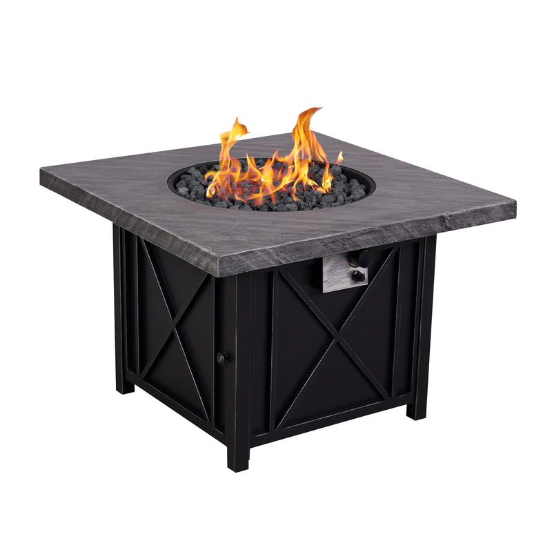 Load image into Gallery viewer, Square black fire pit - 41630
