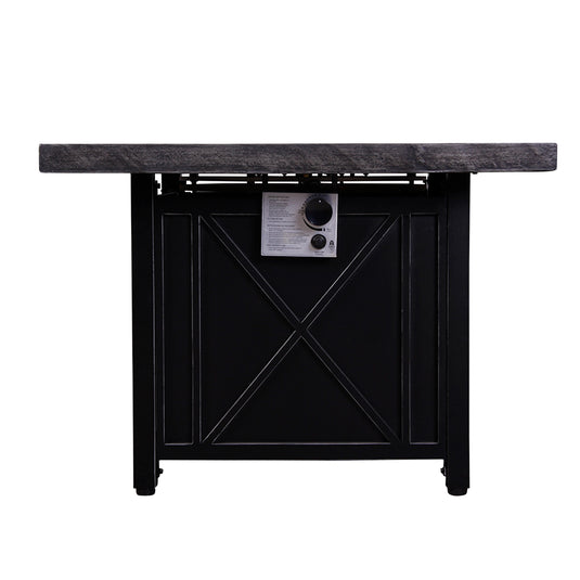 Square black fire pit - 41630