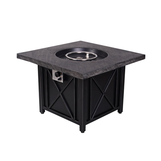 Square black fire pit - 41630
