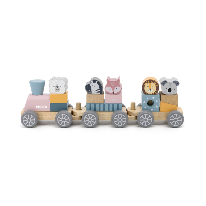 Load image into Gallery viewer, Juego de tren apilable de madera - 44015
