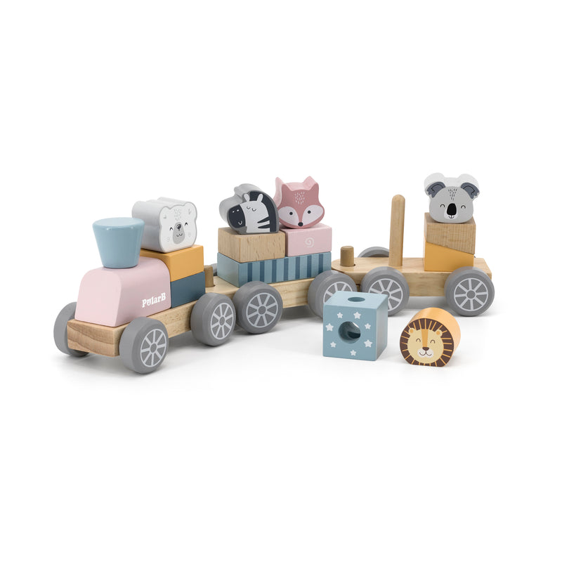 Load image into Gallery viewer, Juego de tren apilable de madera - 44015
