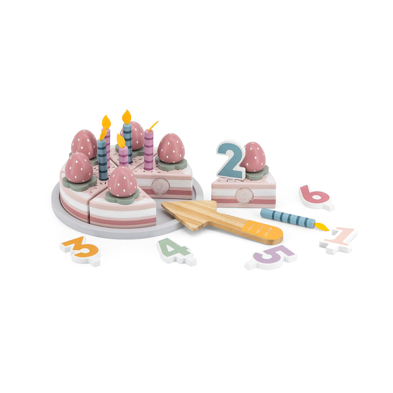 Cargue la imagen en el visor de la galería, Juego pastel de cumpleaños de madera - 44060
