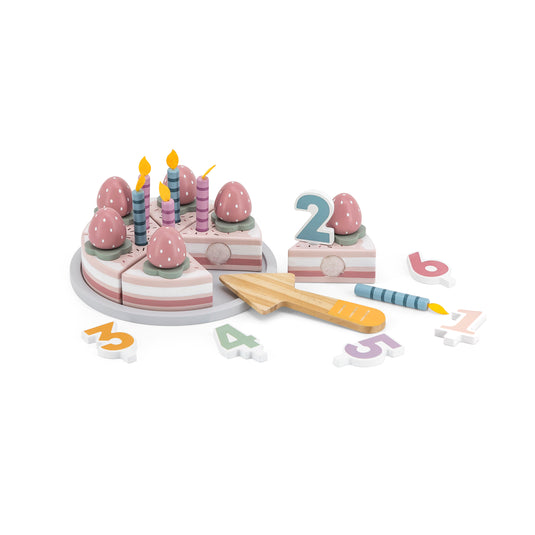 Juego pastel de cumpleaños de madera - 44060