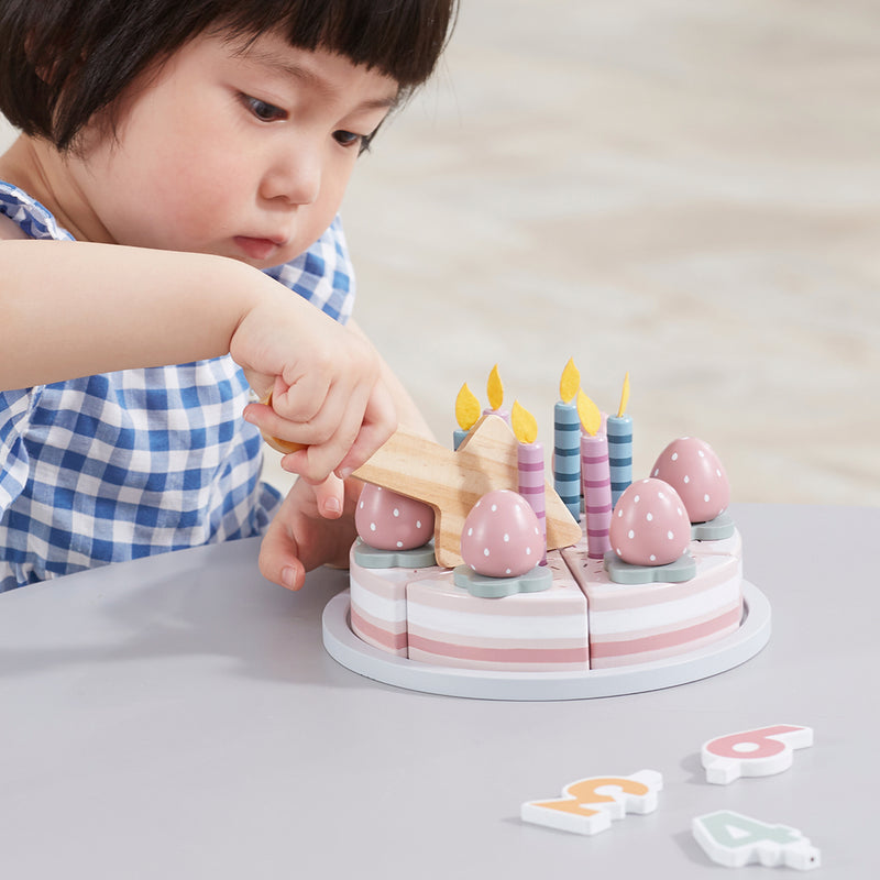 Cargue la imagen en el visor de la galería, Juego pastel de cumpleaños de madera - 44060
