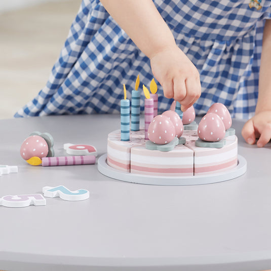 Juego pastel de cumpleaños de madera - 44060