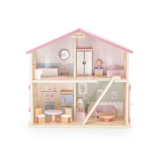 Juego casa de muñecas de madera - 44256