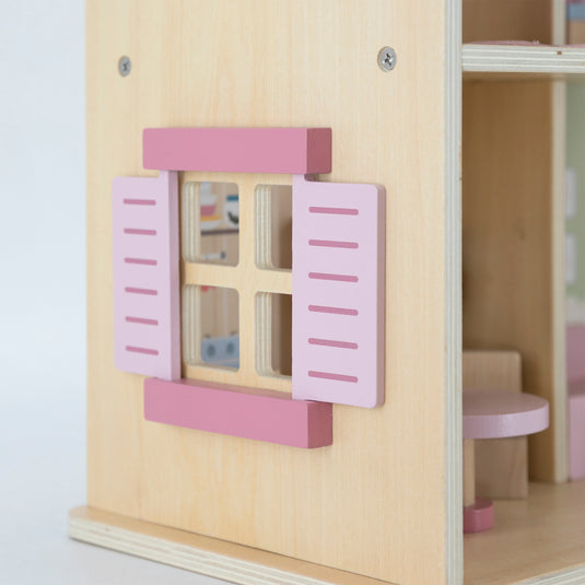 Juego casa de muñecas de madera - 44256
