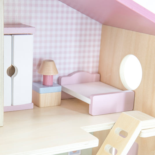 Juego casa de muñecas de madera - 44256