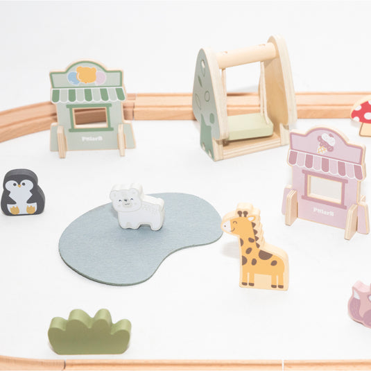 Juego tren parque de diversiones 62 pz - 44307