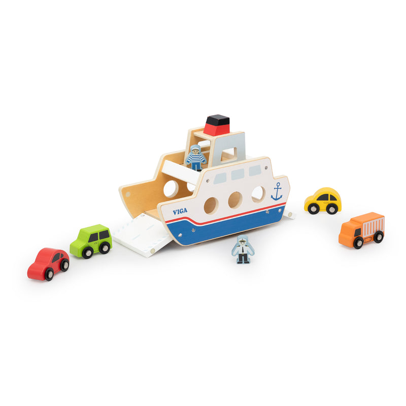 Load image into Gallery viewer, Juguete ferry de madera - 44684
