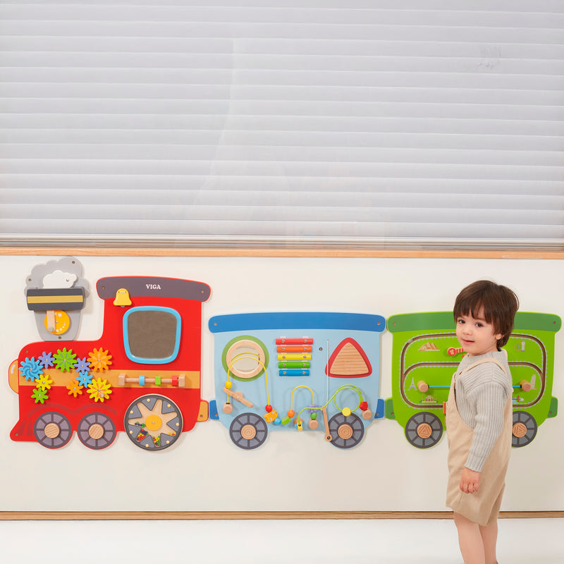 Load image into Gallery viewer, Panel de actividades de pared Tren - 44717FSC
