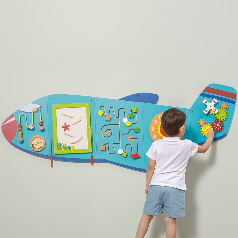 Cargue la imagen en el visor de la galería, Juguete de pared Avión azul - 50673FSC

