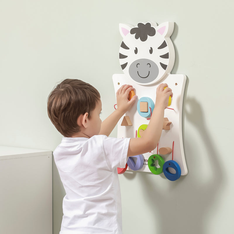 Cargue la imagen en el visor de la galería, Juguete de pared zebra emparejar formas - 50681FSC
