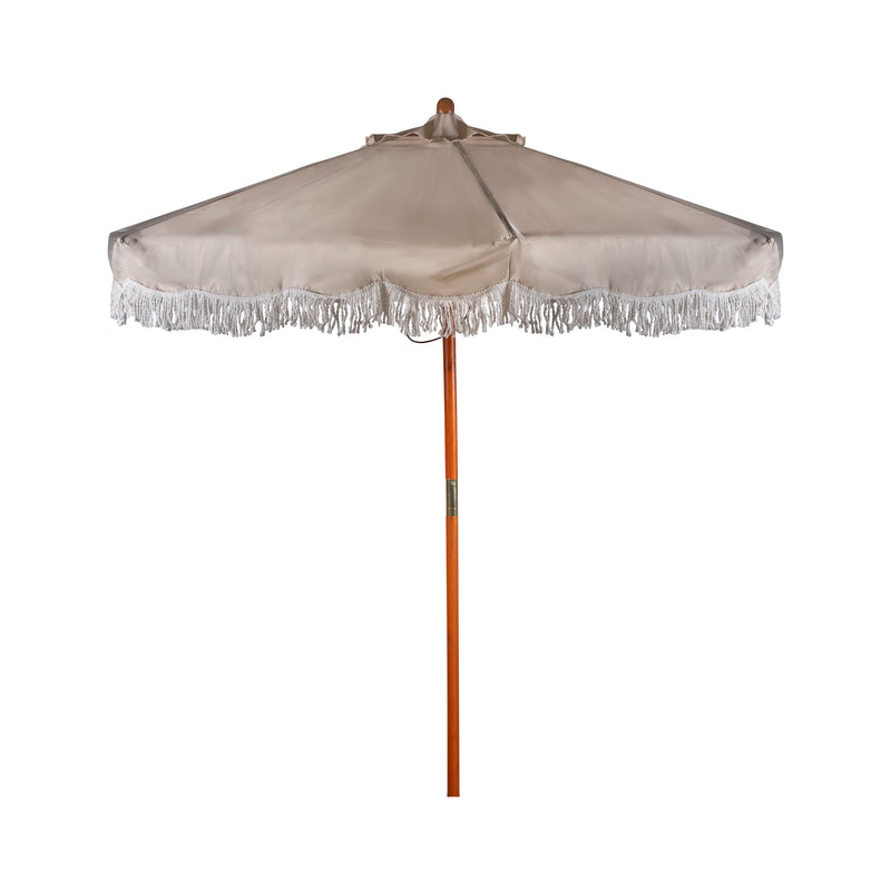 Cargue la imagen en el visor de la galería, Sombrilla CULIN 60100E con flecos, para Jardín color crema - 60100E
