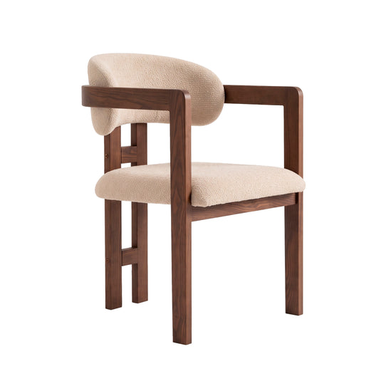 Silla de Interior Abigail color beige & madera - LAC901