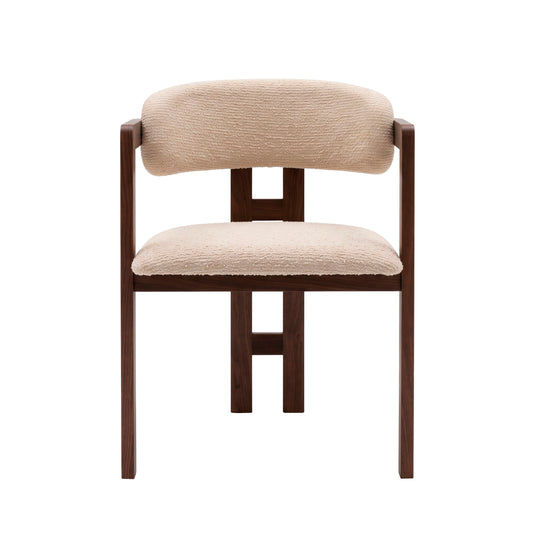 Silla de Interior Abigail color beige & madera - LAC901