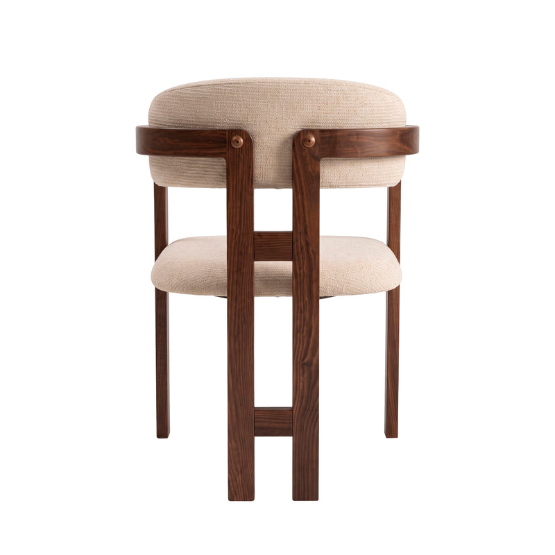 Cargue la imagen en el visor de la galería, Silla de Interior Abigail color beige &amp; madera - LAC901
