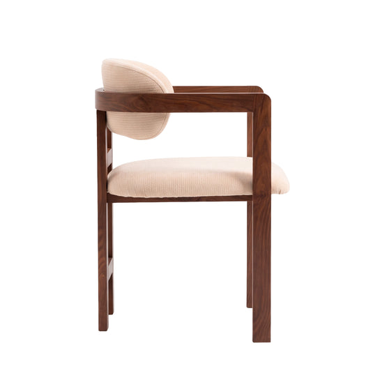 Silla de Interior Abigail color beige & madera - LAC901
