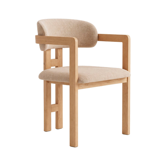 Silla de Interior Abigail color beige & roble - LAC902