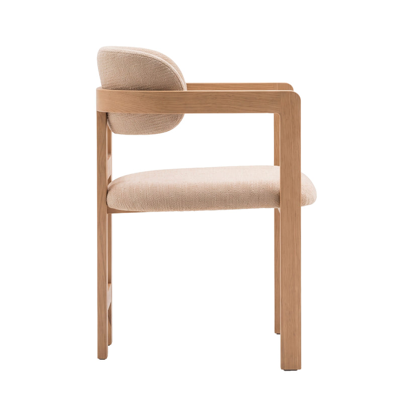 Cargue la imagen en el visor de la galería, Silla de Interior Abigail color beige &amp; roble - LAC902
