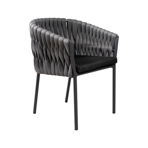 Silla de exterior e interior Abu Dhabi color carbón - 1130019