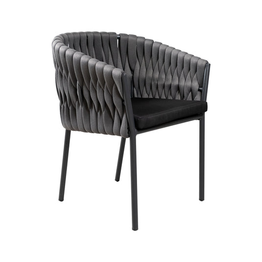 Silla de exterior e interior Abu Dhabi color carbón - 1130019
