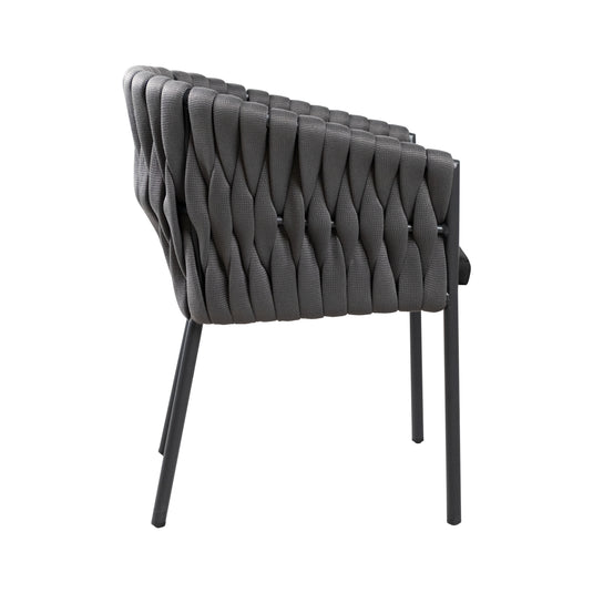 Silla de exterior e interior Abu Dhabi color carbón - 1130019