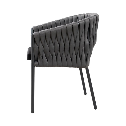Silla de exterior e interior Abu Dhabi color carbón - 1130019