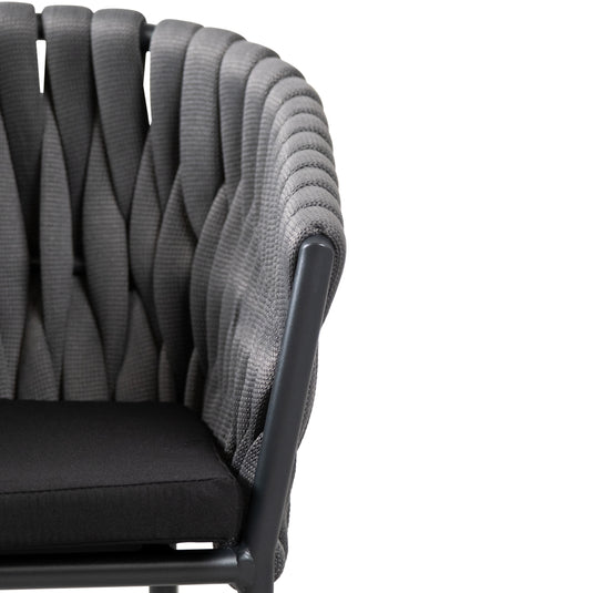 Silla de exterior e interior Abu Dhabi color carbón - 1130019