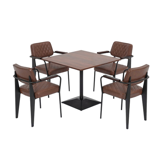 Comedor de restaurante para interior ACMA 757070 + 4 sillas 91-527F - ACMA-527F
