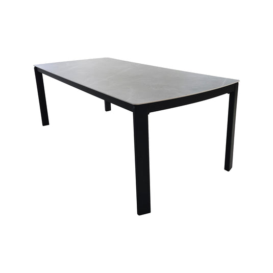 Comedor Alarcon 2.2M + 8 sillas alarcon color negro - GL3AE-ALAR