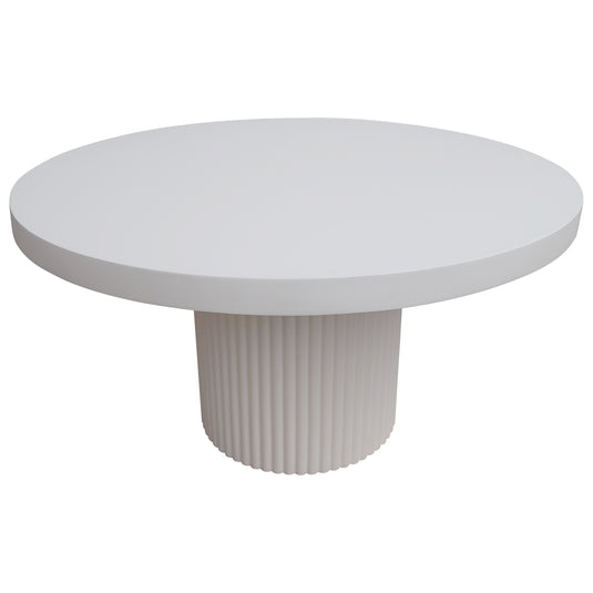 Mesa de comedor para interior y exterior Aloha 1.4M redonda color blanco - HUC28433T