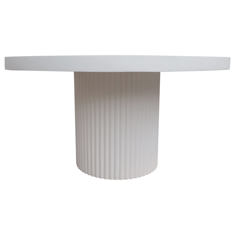 Cargue la imagen en el visor de la galería, Mesa de comedor para interior y exterior Aloha 1.4M redonda color blanco - HUC28433T
