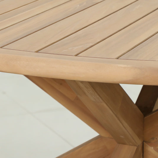 Mesa de comedor redonda ALPS 1.5M color natural - HUC28332