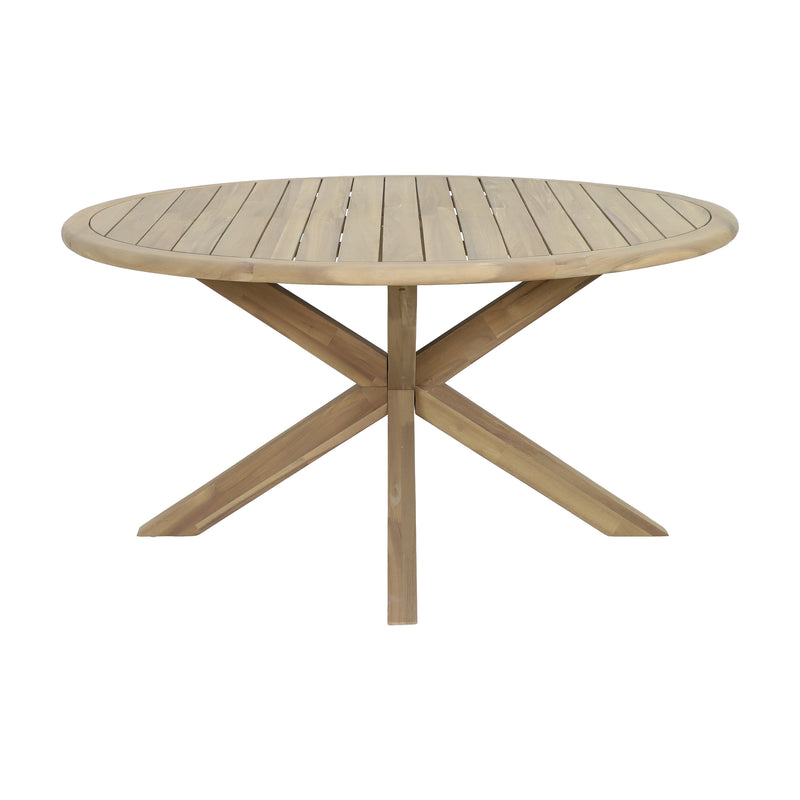 Cargue la imagen en el visor de la galería, Comedor redondo de madera ALPS 1.5M + 6 sillas Alps color natural - HUC28332-9623
