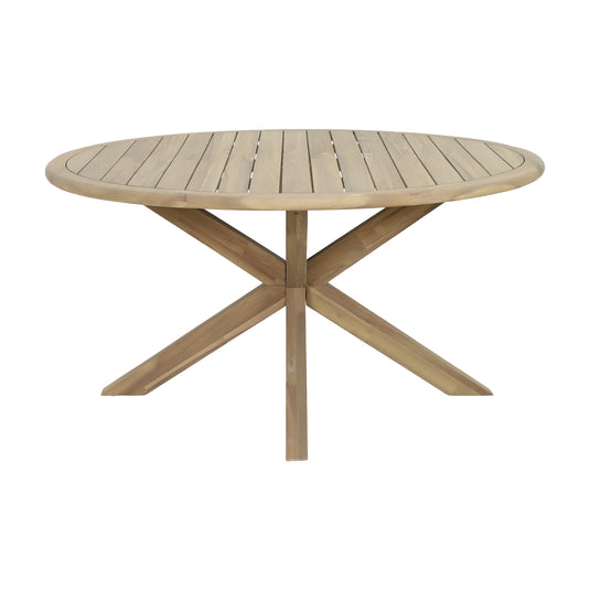 Comedor redondo de madera ALPS 1.5M + 6 sillas Alps color natural - HUC28332-9623