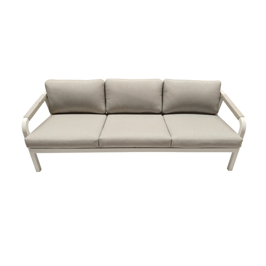 Sofa Triple para Exterior e Interior de Aluminio Color Blanco ANCONA - GL3A604023