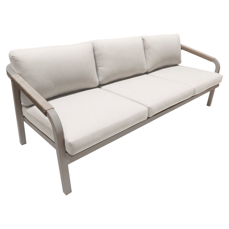 Load image into Gallery viewer, Triple Sofa for Outdoor and Indoor Use, Aluminum, White, ANCONA - GL3A604023
