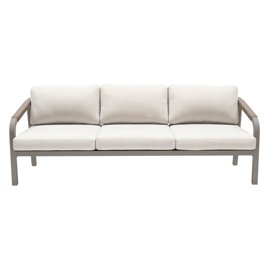Triple Sofa for Outdoor and Indoor Use, Aluminum, White, ANCONA - GL3A604023