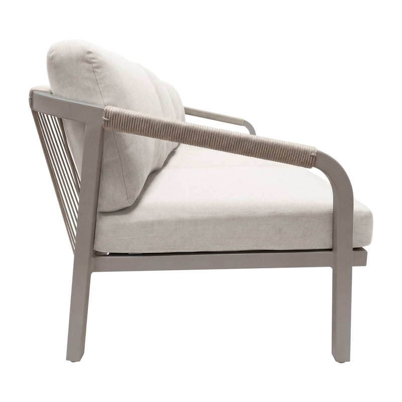 Load image into Gallery viewer, Triple Sofa for Outdoor and Indoor Use, Aluminum, White, ANCONA - GL3A604023
