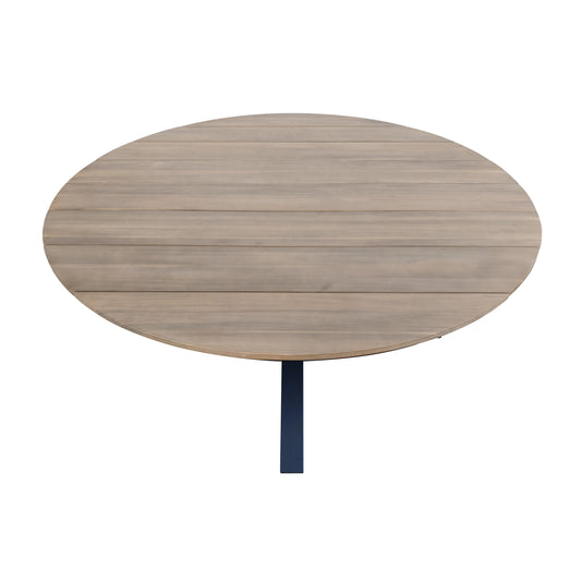 Mesa de Comedor Circular 1.7 M para exterior estilo redonda Color Negro ARO-75796