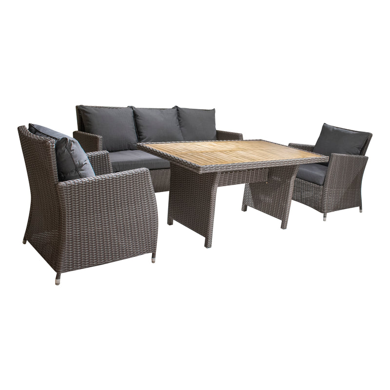 Load image into Gallery viewer, Carbon Color Rattan Indoor and Outdoor Room ALAINE TRIPLE-129888 
