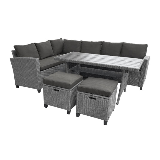 Sala para Exterior e Interior de Rattan  Color Carbon BALERI-52328A