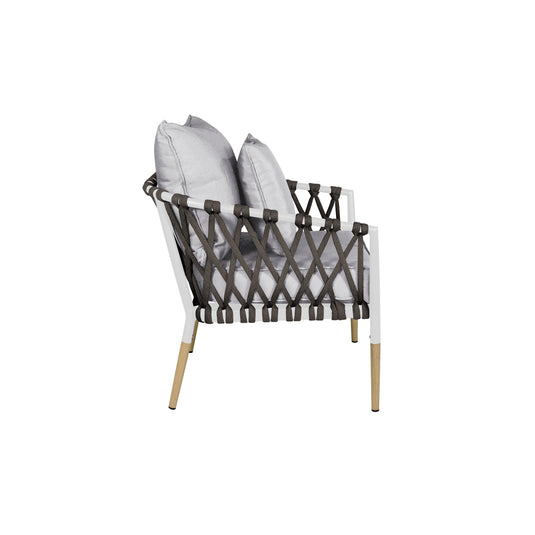 Sala para Exterior e Interior de Aluminio Color Blanco con Café BELINAS-10095