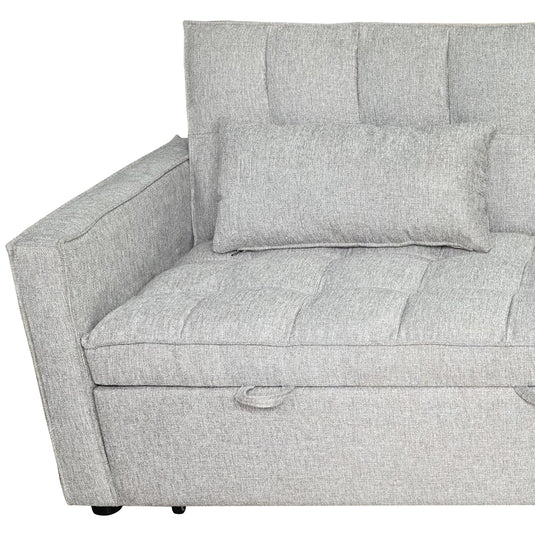 Sofá cama 3 en 1 corner con almacenamiento BREGO color Beige claro - YA584