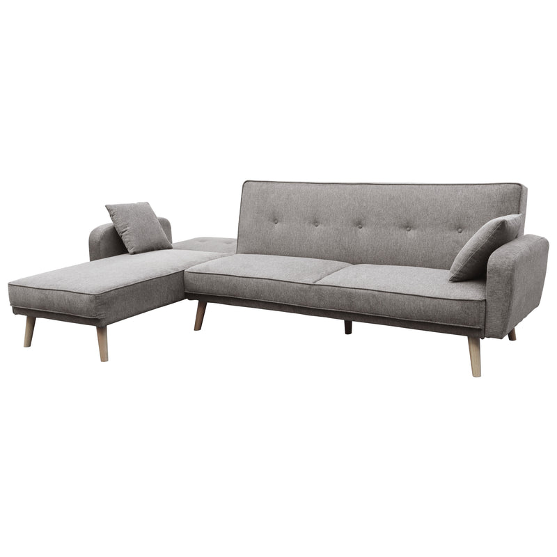 Cargue la imagen en el visor de la galería, Sofá cama corner BREGO color café claro - YA340-LBR
